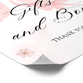 Pink Bow Winter Baby Duschgeschenk Buch Poster (Ecke)