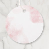 Pink Bow Winter Girl Babydusche Danke Geschenkanhänger (Rückseite)