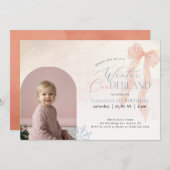 Pink Bow Winter Onederland Arch Photo 1st Birthday (Vorne/Hinten)
