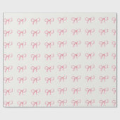 Pink Bow Wrapper Geschenkpapier (Flach)