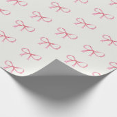Pink Bow Wrapper Geschenkpapier (Ecke)
