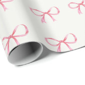 Pink Bow Wrapper Geschenkpapier (Rolleneckpunkt)