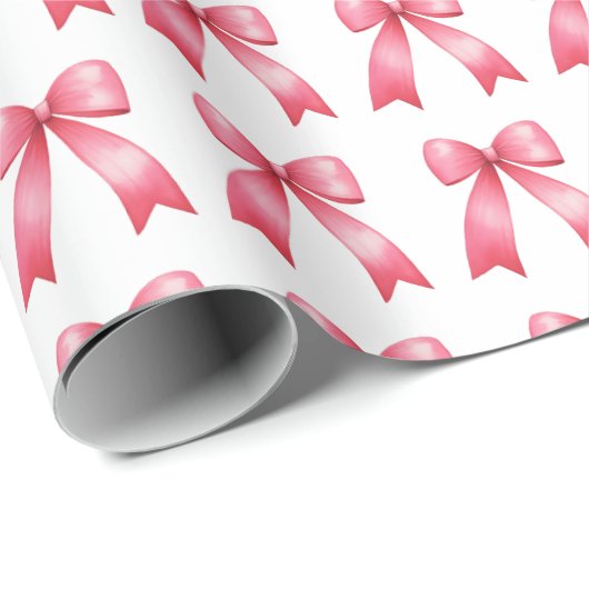 Pink Bow Wrapper Geschenkpapier (Rolleneckpunkt)