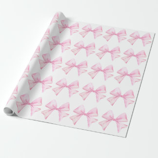 Pink Bow Wrapping Paper Geschenkpapier