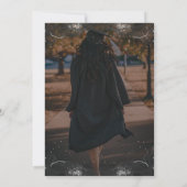 Pink Bow Your Photo Rose Gold Graduation Einladung (Rückseite)