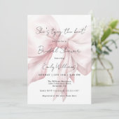 Pink Bow zähmt das Brautparty des Knotens Einladung (Stehend Vorderseite)