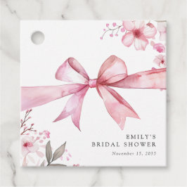 Pink Bow zähmt das Brautparty des Knotens Geschenkanhänger