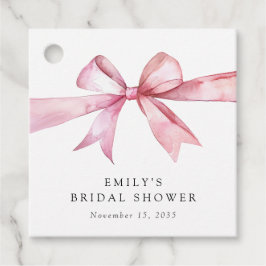 Pink Bow zähmt das Brautparty des Knotens Geschenkanhänger