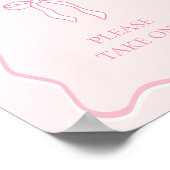 Pink Bow zähmt das Brautparty des Knotens Poster (Ecke)