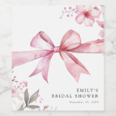 Pink Bow zähmt das Brautparty des Knotens Weinetikett (Einzelnes Label)