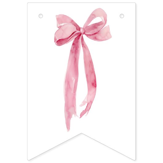 Pink Bow zähmt das Brautparty des Knotens Wimpelkette (Erste Fahne)