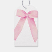 Pink Bow zähmt das Knot-Brautparty-Gefälligkeitste Geschenkanhänger (Rückseite)
