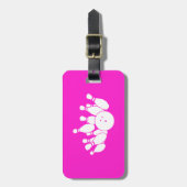 Pink-Bowling-Bag Gepäckanhänger (Vorderseite vertikal)