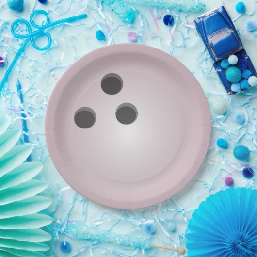 Pink Bowling Ball Pappteller (Party)