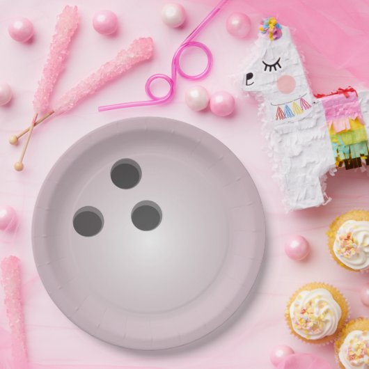 Pink Bowling Ball Pappteller (Party)