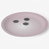 Pink Bowling Ball Pappteller (Schrägansicht)