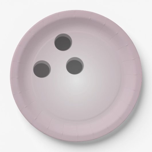 Pink Bowling Ball Pappteller (Vorderseite)