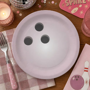 Pink Bowling Ball Pappteller