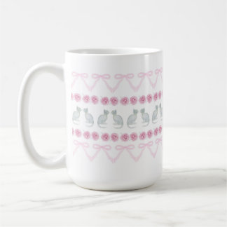 Pink Bows and Grey Kittens Kaffeetasse