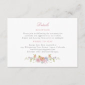 Pink Bows and Wildflowers Details Begleitkarte (Vorderseite)