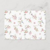 Pink Bows and Wildflowers Details Begleitkarte (Rückseite)