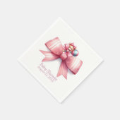 Pink Bows Baby Duschpapier Napkins Serviette (Ecke)