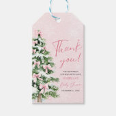 Pink Bows Baby Es ist kalt draußen Babydusche Geschenkanhänger (Vorderseite)