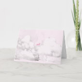 Pink Bows Baby Shower Dankeskarte (Rückseite)