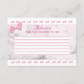 Pink Bows Baby Shower Hinweiskarte (Vorderseite)