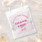 Pink Bows Baby Shower Personalized Geschenktütchen (Ausgeschnitten)