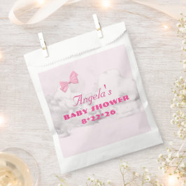 Pink Bows Baby Shower Personalized  Geschenktütchen