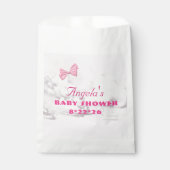 Pink Bows Baby Shower Personalized Geschenktütchen (Vorderseite)