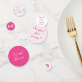 Pink Bows Baby Shower Personalized  Konfetti (Gruppe)
