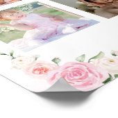 Pink Bows Coquette 1 Geburtstag Milestone Zeichen Poster (Ecke)