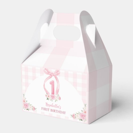 Pink Bows Coquette Geburtstagsgeschenk Box Geschenkschachtel (Vorderseite)