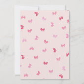 Pink Bows Coquette Merry Little Girl Baby Shower Einladung (Rückseite)