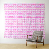 Pink Bows Extra Large Tapestry 88" x 104" Wandteppich (Beispiel (Horizontal))