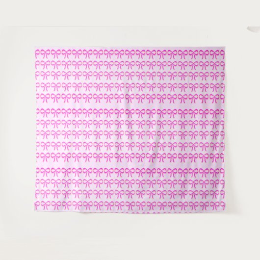 Pink Bows Extra Large Tapestry 88" x 104" Wandteppich (Vorderseite (Horizontal))