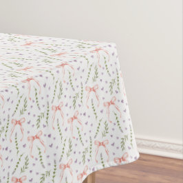 Pink Bows Floral Birthday Dusche Party Tableteclou Tischdecke