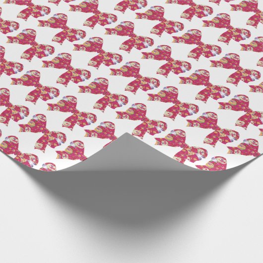 Pink Bows. Geschenkpapier (Ecke)