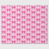 Pink Bows Geschenkpapier (Flach)