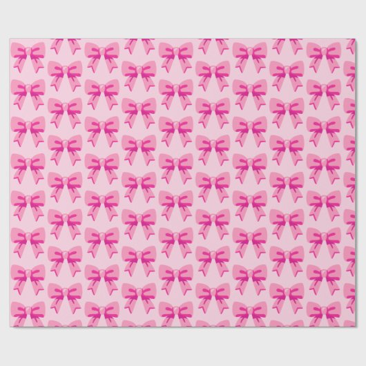 Pink Bows Geschenkpapier (Flach)
