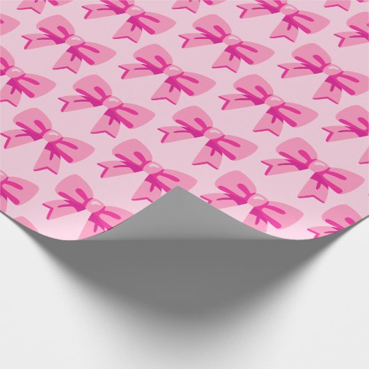 Pink Bows Geschenkpapier (Ecke)