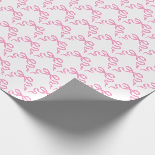 Pink Bows Geschenkpapier (Ecke)