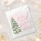 Pink Bows Girl Baby Es ist kalt draußen Babydusche Geschenktütchen (Ausgeschnitten)