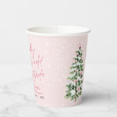 Pink Bows Girl Baby Es ist kalt draußen Babydusche Pappbecher (Links)