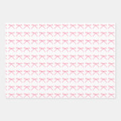 Pink Bows Girl Coquette Muster Packpapier Geschenkpapier Set (Vorderseite 2)