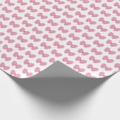 Pink Bows Girly Gift Paper Geschenkpapier (Ecke)