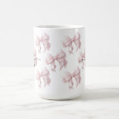 Pink Bows Girly Girly Girl mit Namen Kaffeetasse (Mittel)