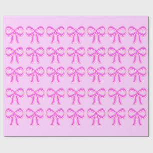 Pink Bows Glossage Wrapping Paper Geschenkpapier